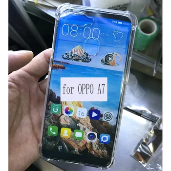 Калъф за телефон въздушна възглавница за OPPO A7 Ultra Clear прозрачна делото от мека TPU