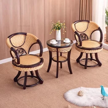 Комплект градински мебели от китай от ратан за почивка, балконный маса и стол, масичка за кафе в хола, комплект градинска мебел от три елемента