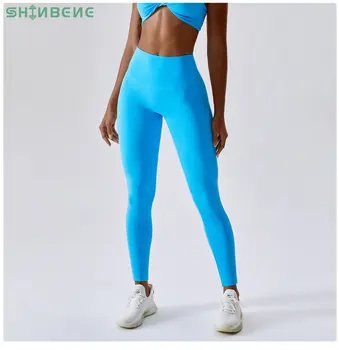 Панталони за фитнес SHINBENE Running Speed Dry ярки цветове, висока талия, праскова лифтинг на бедрата, гамаши за фитнес зала, дамски панталони за фитнес и йога
