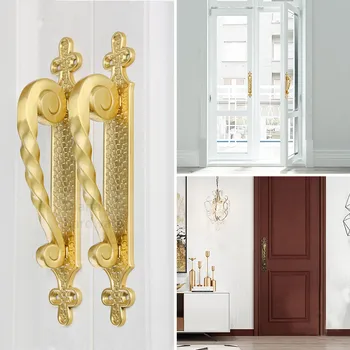 Латунная врата копчето Хотел в европейски стил ретро Отворено украса Спалня, Стъклена врата Парапет и една Дървена врата Разъемная китайската врата копчето