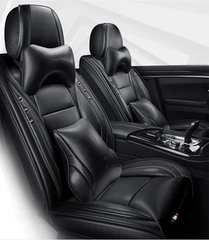 Ins син черен кожен калъф за столче за кола Dodge Journey Caliber Avenger Challenger Charger nitro ram 1500 аксесоари