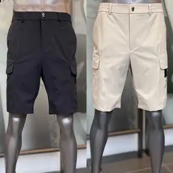 Летни нови мъжки панталони за голф, спортен комплект, мъжки дишаща тениска с къс ръкав, къси панталони, флуоресцентно комплект