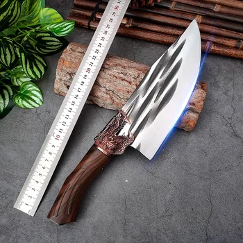 8 Инча Нож на главния готвач от неръждаема Стомана, домакински и кухненски секира, остър нож за готвене, нож за рязане на месо, нож за свинско, ABS-дръжка