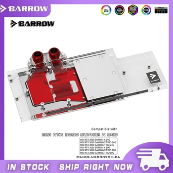 Воден блок на графичния процесор Barrow 3090 3080 за MSI RTX 3090/3080 GAMING X ТРИО, Охладител за графични процесора ARGB с пълно покритие, BS-MSG3090M-PA