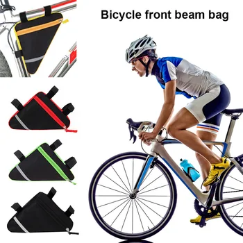 Триъгълен велосипедна чанта чанта за каране на велосипед дограма със светоотражающей тапицерия Велосипедна триъгълна чанта чанта за горната част на велосипеда, Аксесоари за задната част на