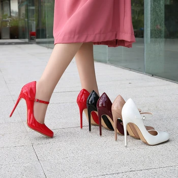 Есен Нова Женствени Офис модел, Обувки-лодки за разходки, Чубрица Вечерни Обувки с телесен цвят на висок ток 12 см, много високи токчета, Дамски обувки Оверсайз