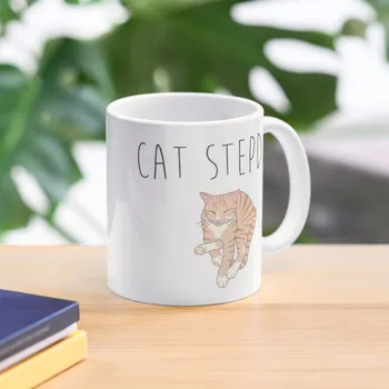 Кафеена чаша Cat Stepdad, творчески чаша, чаша за кафе, термокружка за кафе, чаши за кафе