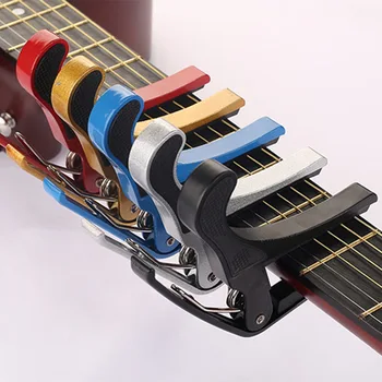 1 бр. висококачествена метална китара Capo за акустични Класически електрически китари Скоба за тунер от алуминиева сплав Китара резервни части, Аксесоари