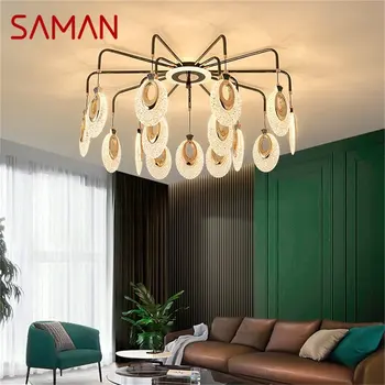 Тавана лампа SAMAN Nordic Branch Модерни и креативни led лампи, Лампи за дневна и трапезария