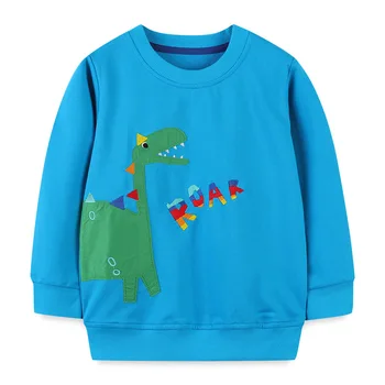 Детски блузи с дълъг ръкав 2023, пролет-есен, нов пуловер с динозавром за момчета, тениска, топ, детска hoody, Директна доставка
