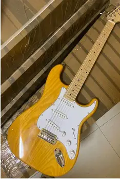 Китайската гитарная фабрика обичай корпус на китара от дърво жълт пепел, електрическа китара, реална снимка, високо качество, в наличност E918