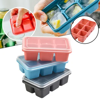 Съвсем Нова Форма за Кубчета Лед Ice Cube Мухъл Box Лед За Бебета Кухня е Направена със Собствените си Ръце Голям Размер PP + Силикон Безопасен Материал