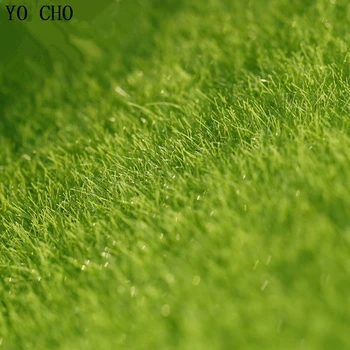 ЙО CHO Plante Artificielle Домашно мини бижу от мъх, микро-Зелена трева, имитация на тревата, пейзаж, изкуствени пластмасови растения