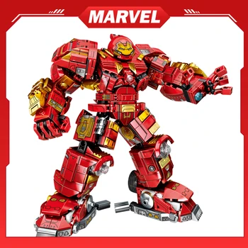 Супергерои на Марвел Строителни Блокове Комплекти Iron Man Автомобил Халкбастер 2 В 1 Тухли Класически Модел на Филма MOC Подарък За Рожден Ден за Децата Играчка