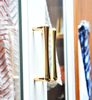 Oupai light луксозен стил скандинавски модерен минималистичен европейския златна дръжка високо качество на вратите на гардероба дръжка чекмедже на шкафа