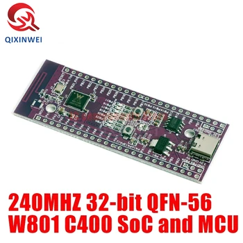 Микроконтролер W801 240 Mhz 32 бита WiFi Bluetooth Двухрежимная такса развитие QFN-56 C400 SoC MCU Разработка на чип на Ниска мощност