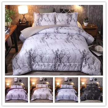 Спално бельо от домашен текстил, просто камък одеяло, комплект от 3 теми, комплект спално бельо Queen, чаршафи и калъфки за възглавници