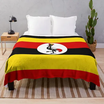 Каре с флага на Уганда, ретро-наметала, пушистое одеало, одеала за мека мебел
