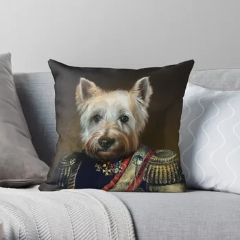 Портрет на куче Уест Хайленд Възглавница с кюфтета, калъф за възглавница, коледни калъфки за възглавници, еластичен калъф за дивана