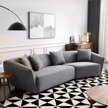 Стол, дълъг диван, Спускащите директен диван за дневна в скандинавски стил, ергономични дизайнерски мебели за спалня Divani Soggiorno