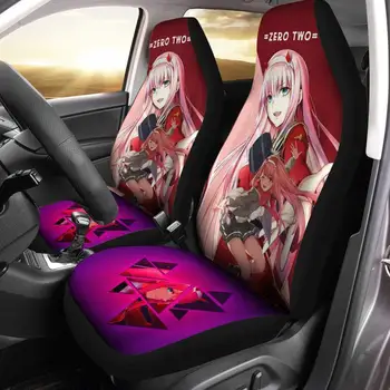 Калъф за авто седалка Darling In The Franxx с аниме-модел, автомобилни аксесоари, подходящи за повечето автомобилни защитни покривала за автомобилни седалки