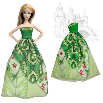 NK Official, 1 бр., кукла-принцеса, зелено благородна вечерна рокля кралско празнична рокля за Барби кукли, аксесоари за дома принцеса ИГРАЧКА