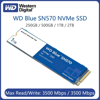 Western Digital WD Blue SN570 500GB 1TB, 2TB 250GB SSD PCIe3.0*4 m.2 2280 Вътрешен Твърд диск За преносим КОМПЮТЪР