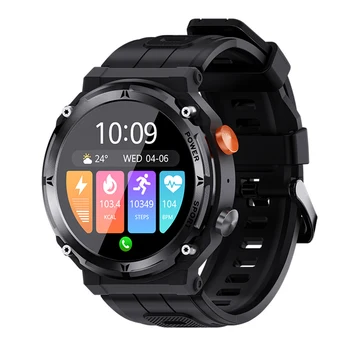 WLEC Модерен смарт часовници с Bluetooth-разговори за мъже, спорт на открито, фитнес тракер, умни часовници, сърдечната честота IP68, непромокаеми за Android и iOS