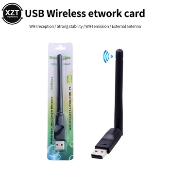 150 Mbit/с MT7601 Безжична Мрежова Карта Mini USB WiFi Адаптер, LAN и Wi-Fi Приемник Донгл Антена 802.11 b/g/n за PC Стайни Аксесоари