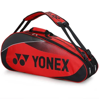 Оригинална чанта за бадминтон YONEX за 6 ракети с отделение за обувки, спортна раница, с капацитет на всички аксесоари за волана