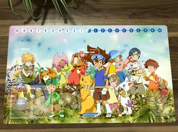 Digimon Adventure Duel Playmat DTCG CCG Подложка За Търговия с Игра на Карти Подложка За Мишка Настолен Тенис на Мат TCG Playmat Подложка За Мишка Безплатен Чанта