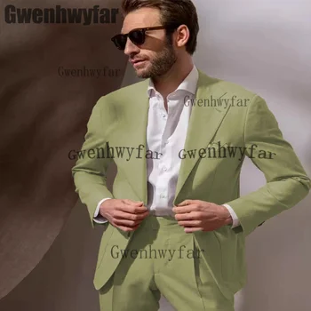 Gwenhwyfar, най-новият мъжки светска костюм, оборудвана с Пълен мъжки костюм, Костюм на приятел За сватбата, Елегантен комплект от 2 теми (яке + панталон)