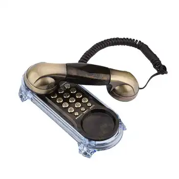 Стационарен стационарен телефон 2 в 1, жични настолен телефон, с монтиран на стената телефон за умен дом, хотел, ергономичен дизайн, ретро телефони