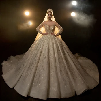 NS4309 Сватбена рокля Аманда Novias Топ с телесен цвят Пола с цвят на слонова кост
