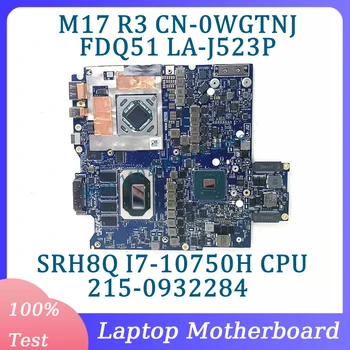 CN-0WGTNJ 0WGTNJ WGTNJ С процесор SRH8Q I7-10750H за дънната платка на лаптоп Dell M17 R3 215-0932284 RX5500M LA-J523P 100% тестван Добре