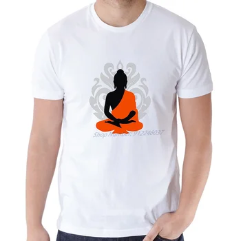 Пробуждането на Буда, класическа тениска с кръгло деколте, лятна мъжка тениска, Извънгабаритни Потници, тениски, графични тениски, мъжки облекла в стил харадзюку