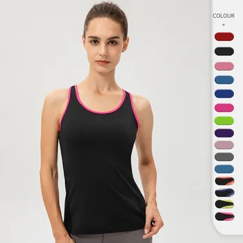Риза за йога, Спортна жилетка за джогинг, бързосъхнеща облекло за фитнес, висока еластичност, облегающая женска тениска за фитнес и културизъм
