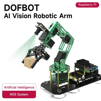 Комплект Роботизирана Ръка Raspberry Pi с HD Камера и Метална Серво 6 кг 15 кг РОС Роботът е с Отворен код DIY Electronic Projects за възрастни