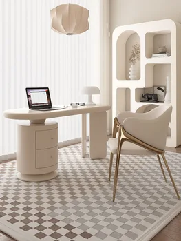 Маса във френския бяло кремовом стил, домашен модерен маса, бюро, маса знаменитости, дизайнерски маса във формата на окото