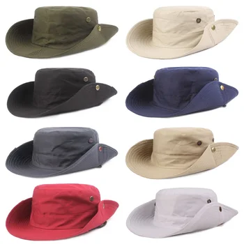 Мъжки широкополые шапки-кофа, Градинска солнцезащитная шапка за риболов, пешеходен туризъм, сгъва шапка HATCS20007